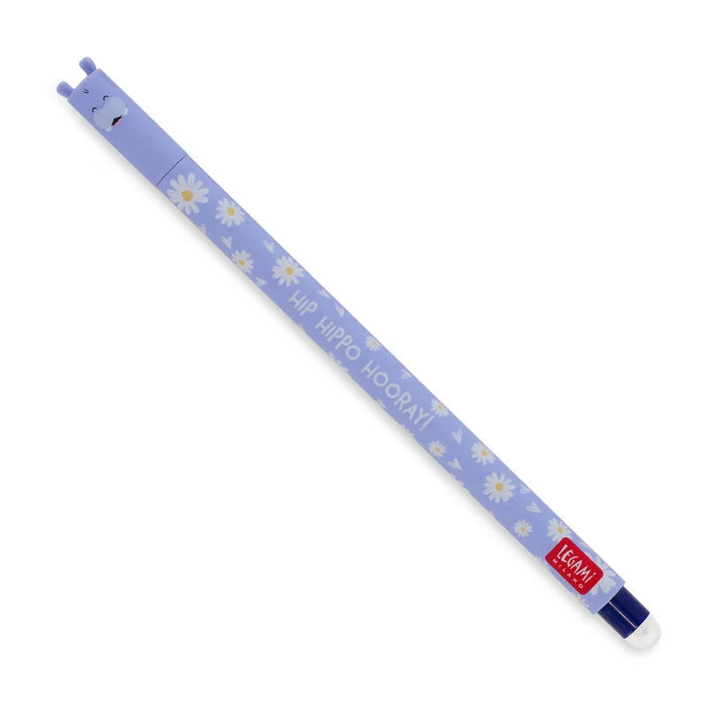 Legami Erasable Pen - Hippo - Blue Ink