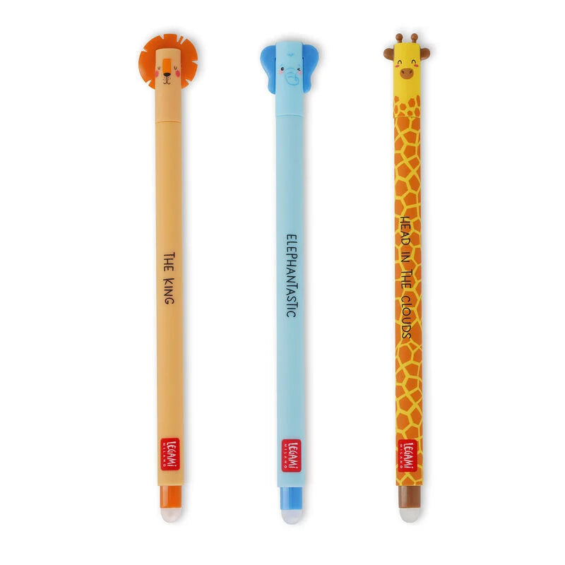 Legami Erasable Pen Set - Wild Savannah/Under the Sea