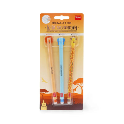 Legami Erasable Pen Set - Wild Savannah/Under the Sea