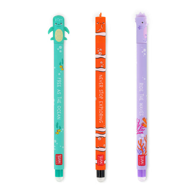 Legami Erasable Pen Set - Wild Savannah/Under the Sea