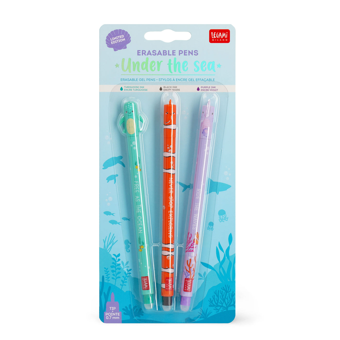 Legami Erasable Pen Set - Wild Savannah/Under the Sea