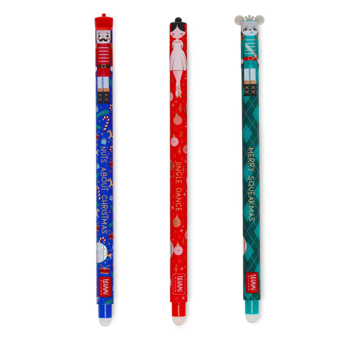 Legami Christmas 2025 - Erasable Gel Pens - Set of 3