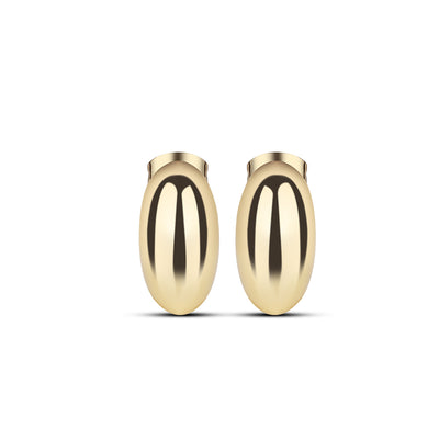 Newbridge Silverware Earrings - Gold Plated Dome Mini Hoop