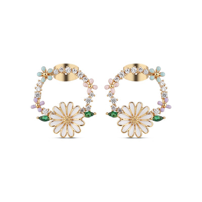 Newbridge Silverware Earrings - Gold Plated Daisy