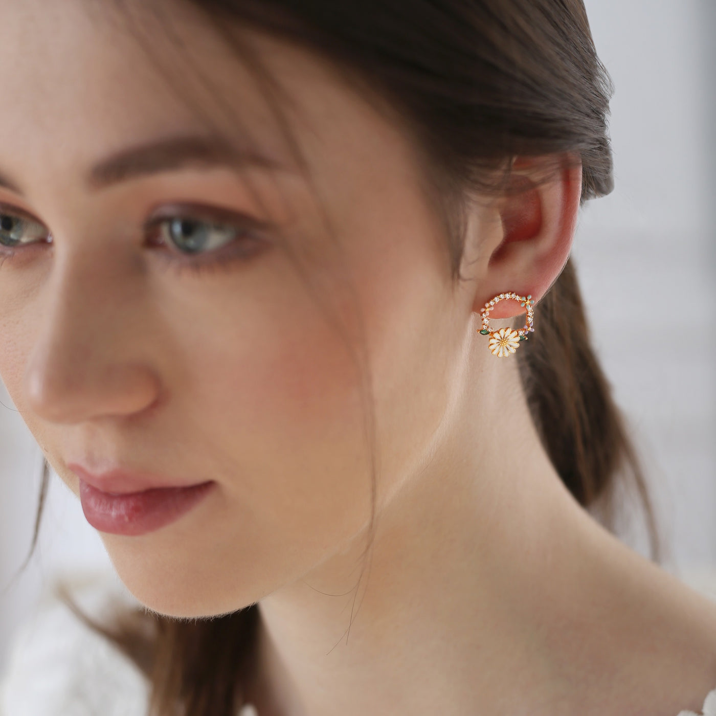 Newbridge Silverware Earrings - Gold Plated Daisy