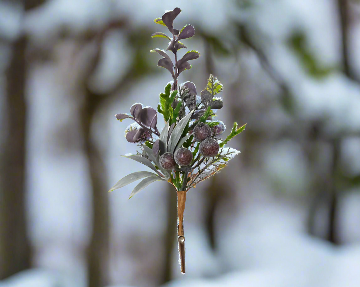 Christmas Floristry Pick - Purple Berry