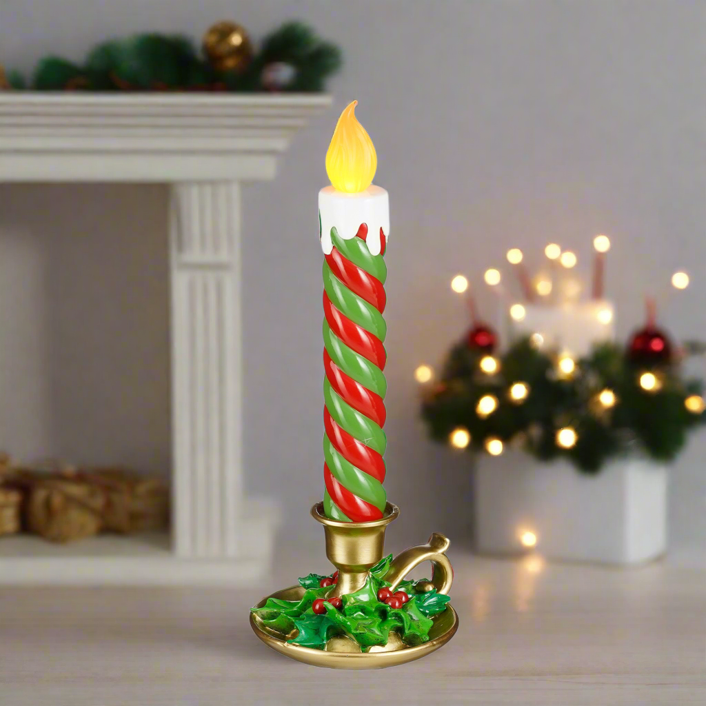 Christmas LED Collection - Vintage Over Sized Christmas Candle