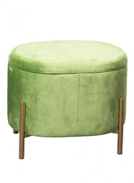 The Grange Collection Luxury Storage Footstool Red/Lime