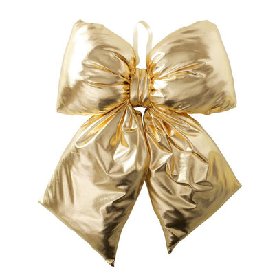 Christmas Bow- Lamé Red/Gold