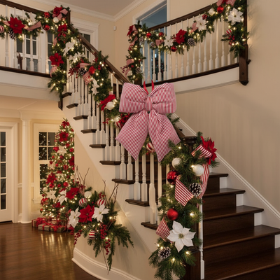 Christmas Bow - Candy Stripe Collection