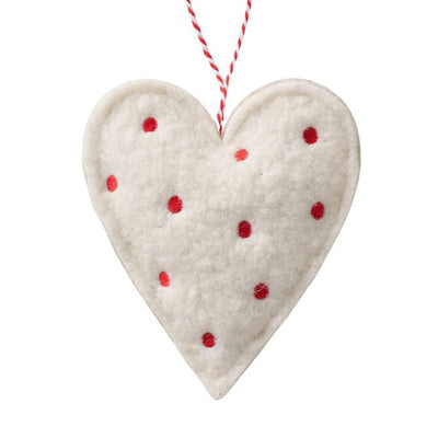Christmas Tree Hanging Decoration -  Embroidered Heart/Star/Tree
