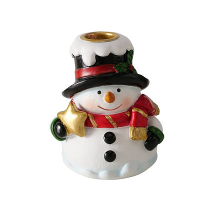 Christmas Candle Holder - Santa Claus/Snowman