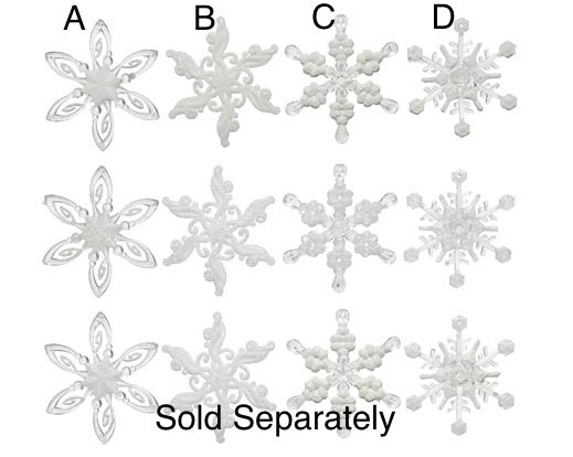 Winter White Glitter Snowflake Decoration