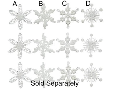 Winter White Glitter Snowflake Decoration