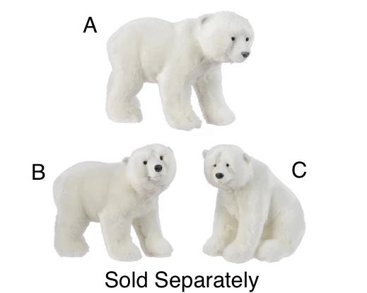 Fluffy Polar Bear -  3 assorted