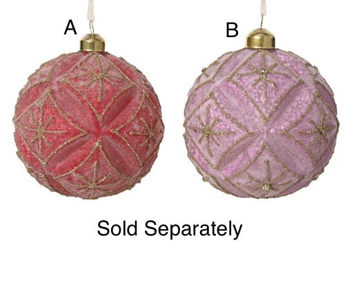 Glass Christmas Tree Hanging Decoration - Art Deco Star Bauble **CLICK & COLLECT ONLY**