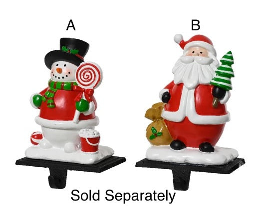 Christmas Stocking Holder - Santa Claus/Snowman