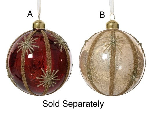 Glass Christmas Tree Hanging Decoration - Vintage Bauble **CLICK & COLLECT ONLY**