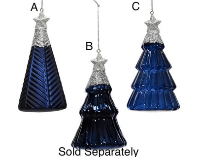 Glass Tree Hanging Decoration with Star **CLICK & COLLECT ONLY**