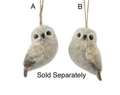 Christmas Tree Hanging Decoration - Wool Owl
