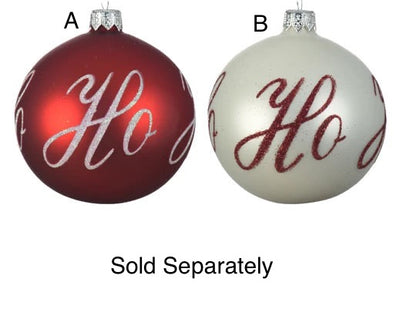 Glass Christmas Tree Hanging Decoration - Ho Ho Bauble **CLICK & COLLECT ONLY**