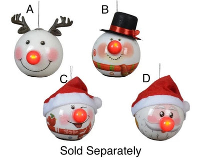 LED Christmas Bauble Decoration - Snowman/ Santa Claus/ Reindeer