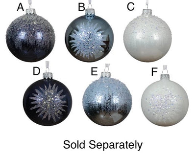 Glass Beaded Decoration - Night Blue/ Ice Blue/ Winter White **CLICK & COLLECT ONLY**