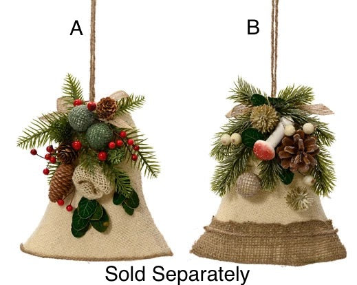 Christmas Ornament - Hanging Jute Bell