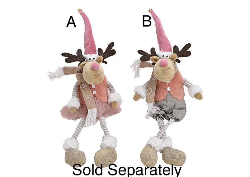 Christmas Shelf Sitter - Pink Moose 2 assorted