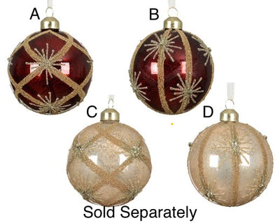 Glass Christmas Tree Hanging Decoration - Vinatge Bauble **CLICK & COLLECT ONLY**