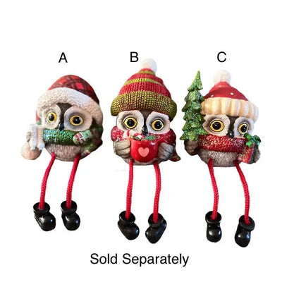 Christmas Ornaments - Secret Christmas Owl Shelf Sitters