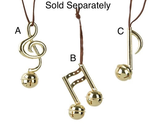 Christmas Tree Hanging Decoration - Gold Alloy Music Notes