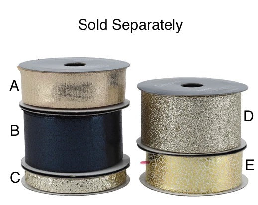 Christmas Ribbon - Navy & Gold Collection