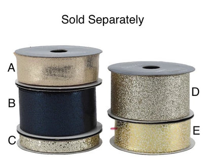 Christmas Ribbon - Navy & Gold Collection