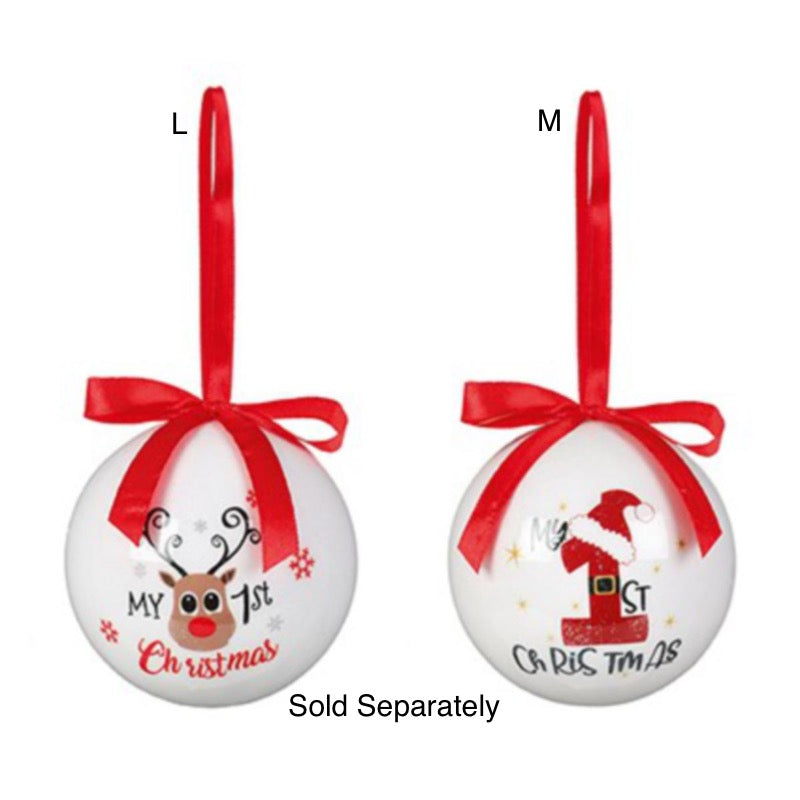 Christmas Tree Hanging Decoration - Decoupage Baubles