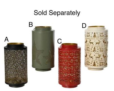 Christmas Candle Holder - Iron Round Lantern