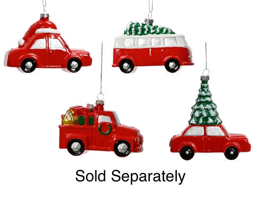 Hanging Decorations - Car with Tree/Truck/Camper Van/Car with Santa Hat