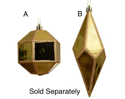 Christmas Tree Hanging Decoration - Gold & Glitter