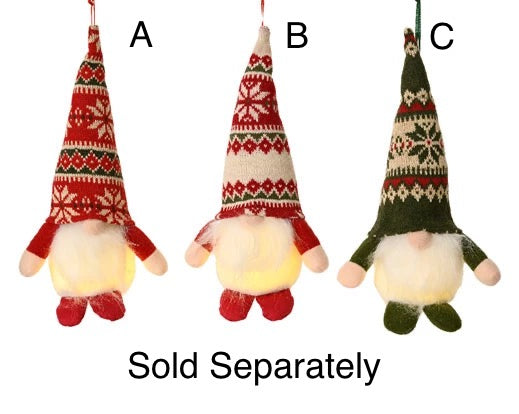 Christmas LED Collection - Gnome Hanging Decorations
