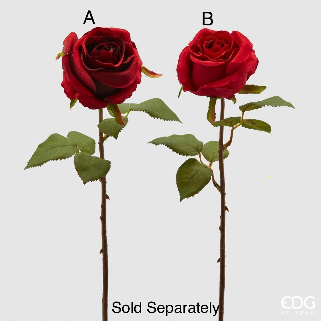 Christmas Floristry Stem - Red Velvet Rose