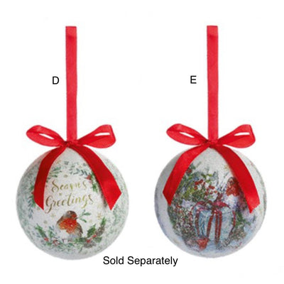 Christmas Tree Hanging Decoration - Decoupage Baubles