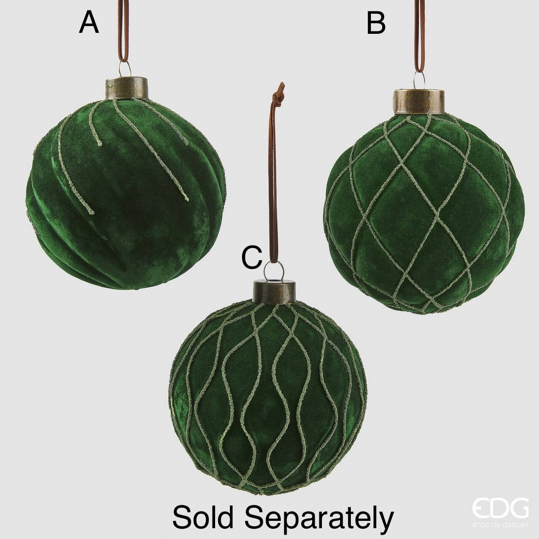 Christmas Tree Decoration - Green Velvet