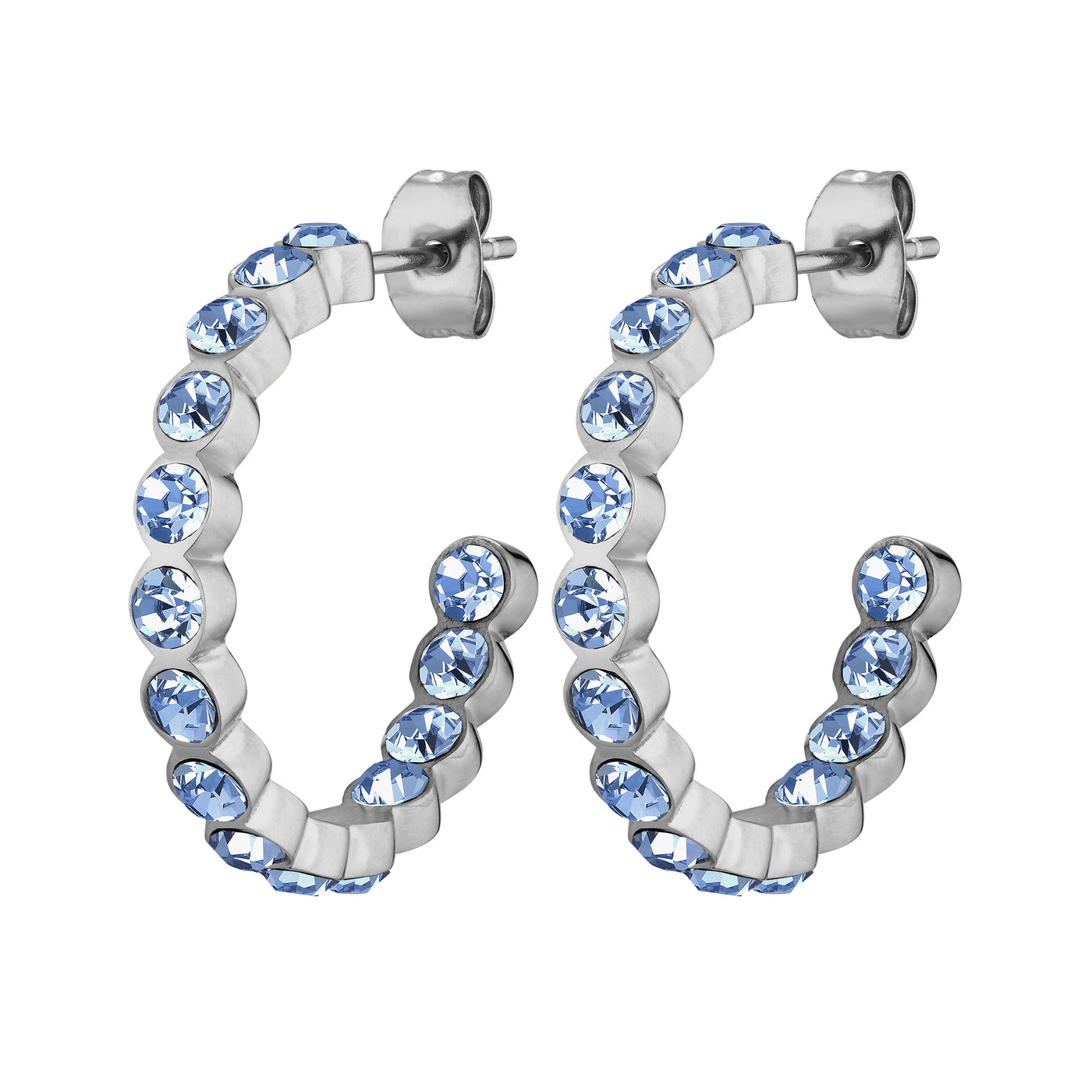 Dyrberg Kern Earrings - HOLLY Crystal Hoop Silver/Gold