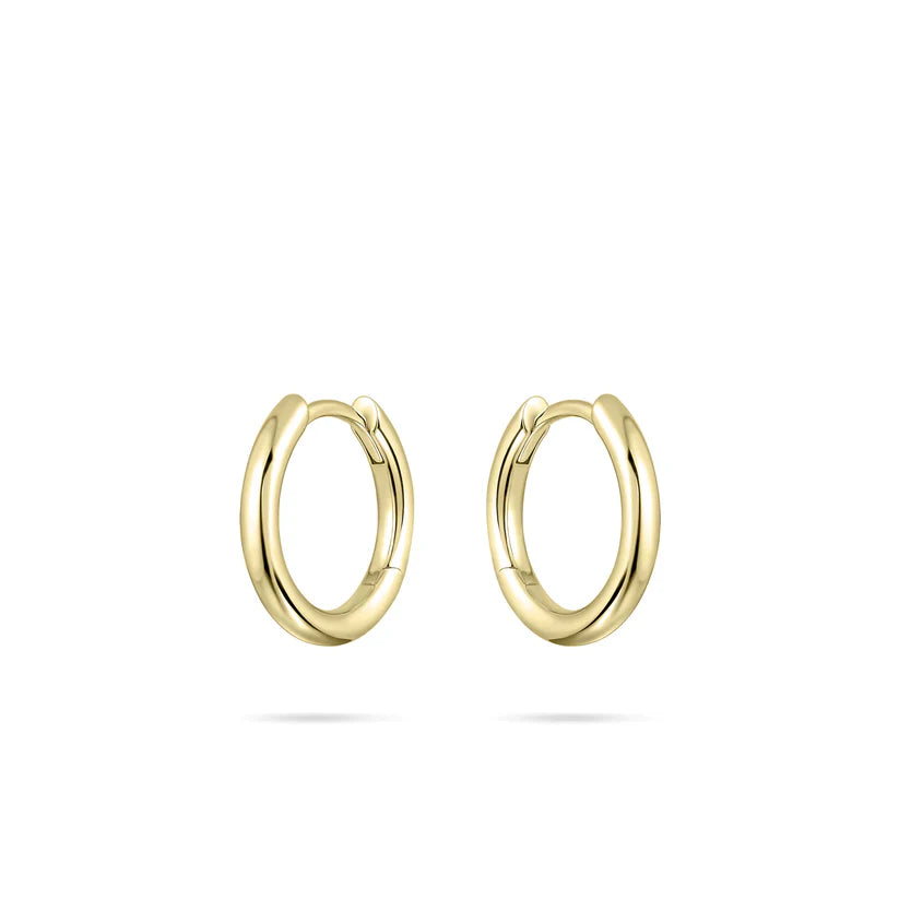 Gisser Sterling Silver Earrings - 12mm Mini Polished Hoops