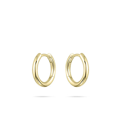 Gisser Sterling Silver Earrings - 12mm Mini Polished Hoops