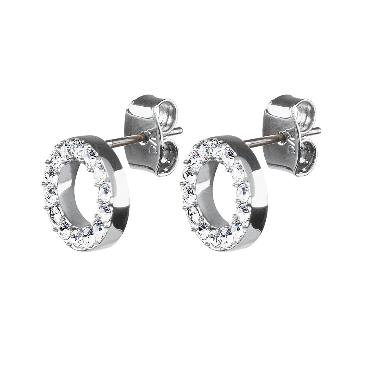 Dyrberg Kern Earrings - Koro Silver Stud with Crystals