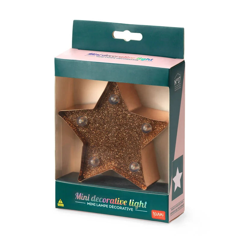 Legami Christmas Mini Letter Light - Star with Glitter