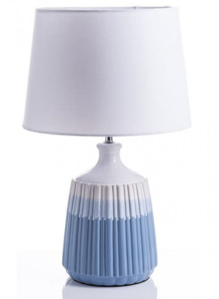 The Grange Collection Lamp - Contemporary Blue & White Cermaic