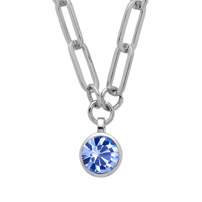 Dyrberg Kern Pendant - Lisanna Clear/Light Blue Crystal