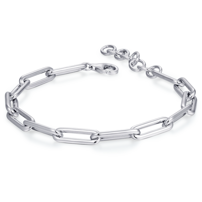 Gisser Sterling Silver Bracelet - Long Icon Link Bracelet